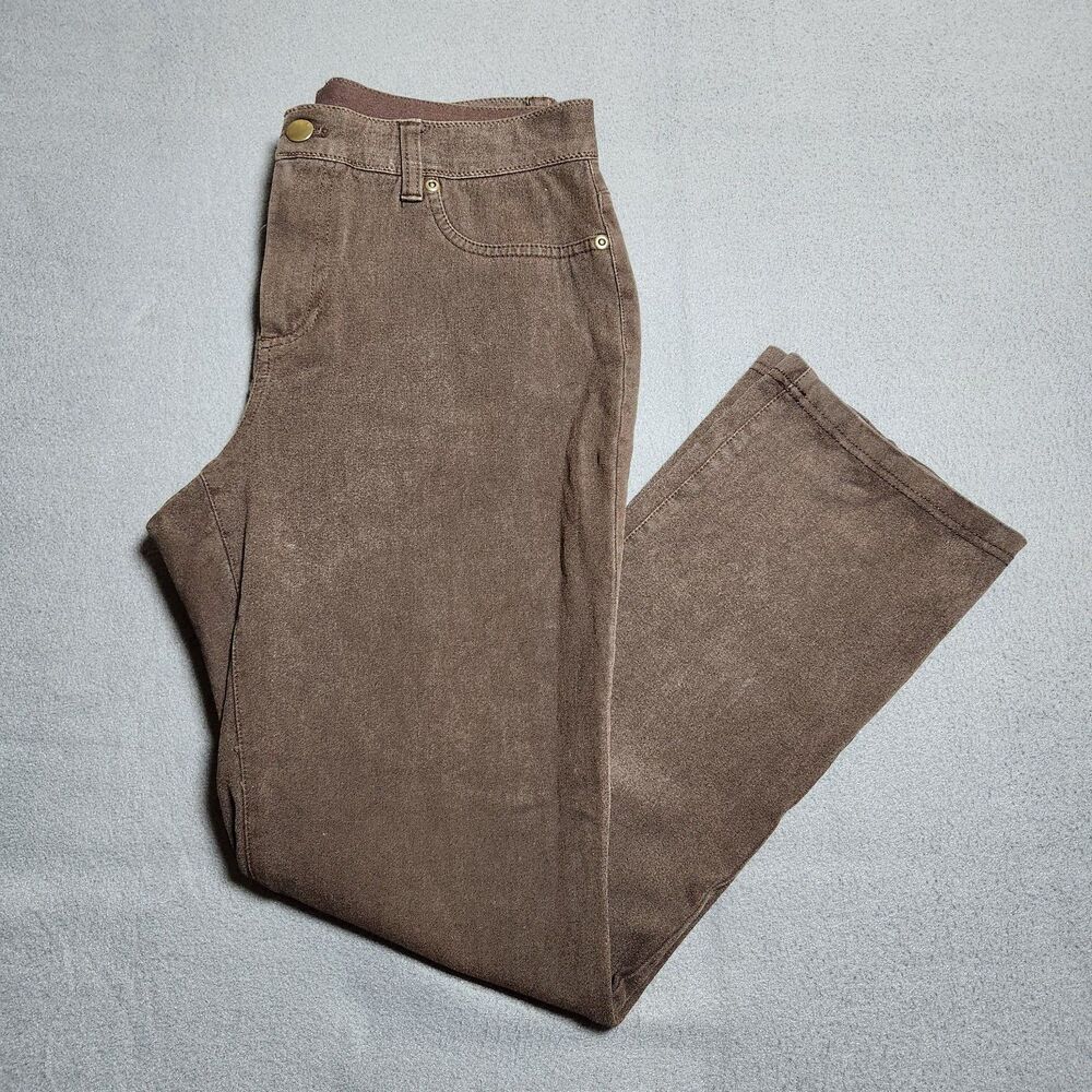 Chico's Jeans Women 1 US 8 Brown Mid Rise Straight Leg
